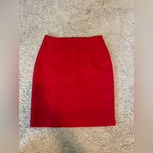 Ann Taylor Vibrant Red Pencil Skirt